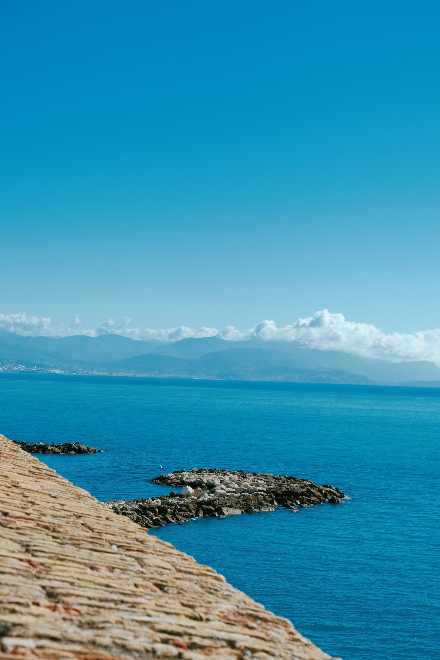 Paysage de la côte d'Antibes